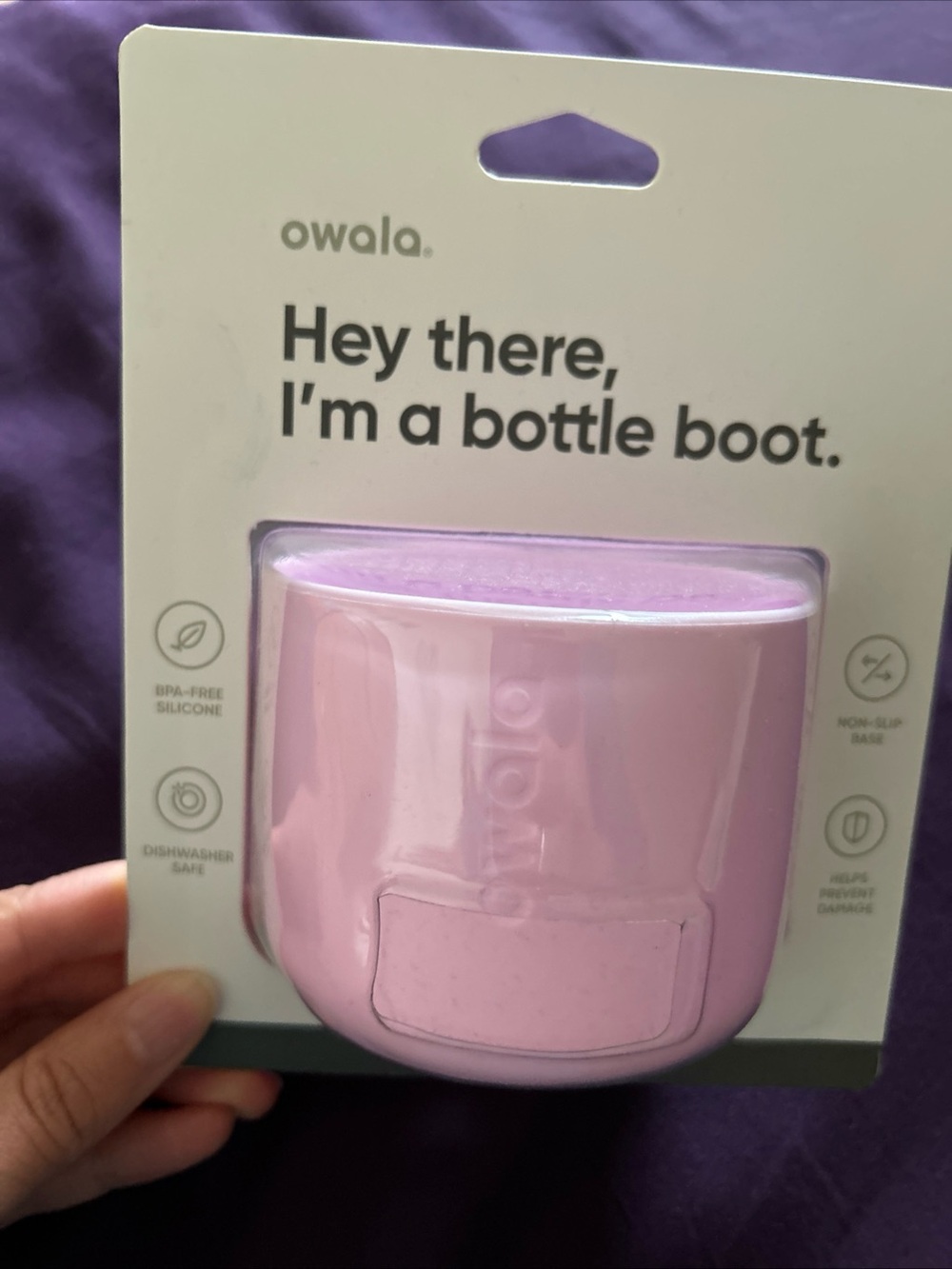 owala Pink Silicone Bottle Boot - Non-Slip Base
